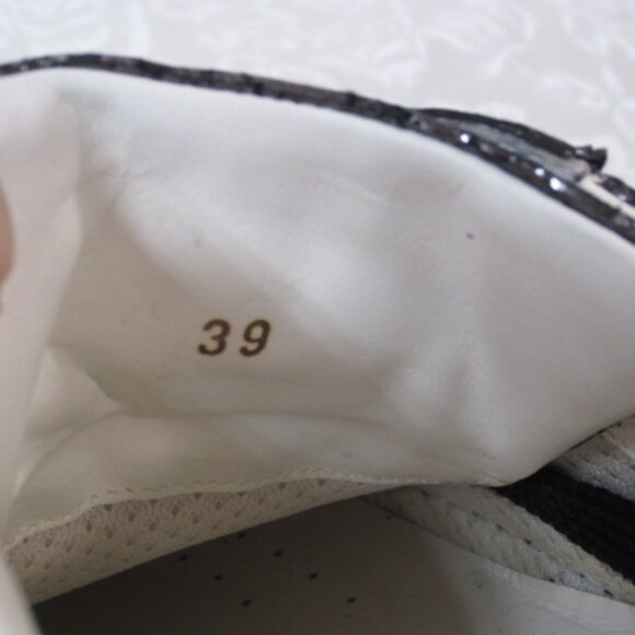 Moncler crackle metallic Monaco-style sneakers - Picture 9 of 13